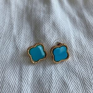 Turquoise and Gold Earrings